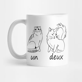 Cute Un Deux Trois Cat Funny French Cat Lover Mug